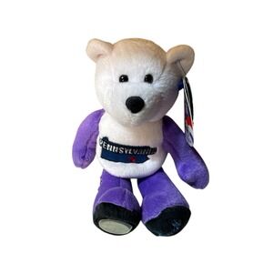 Limited Treasures Pennsylvania State Quarter Coin Bear Plush 2002 PA Purple NWT